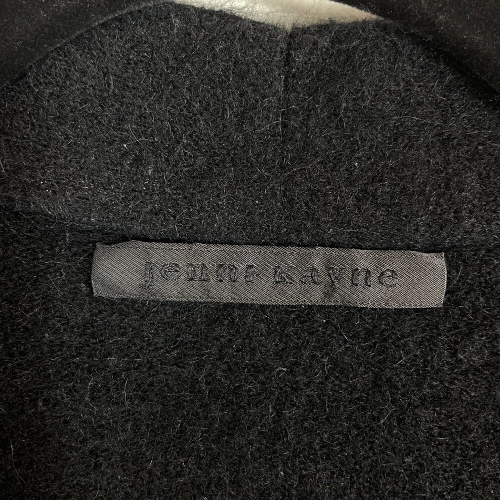 Jenni Kayne Merino Wool Blend Open Front Cardigan Sweater Coat Black Size S - Picture 3 of 8